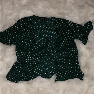 Poka Dot Wrap Blouse